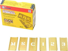 C.H. Hanson - 92 Piece, 1/2 Inch Character Size, Brass Stencil - Contains Three A Fonts - Makers Industrial Supply