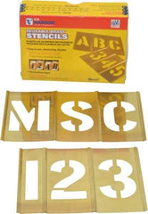 C.H. Hanson - 92 Piece, 3 Inch Character Size, Brass Stencil - Contains Three A Fonts - Makers Industrial Supply