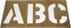 C.H. Hanson - 33 Piece, 10 Inch Character Size, Brass Stencil - Contains Letters - Makers Industrial Supply