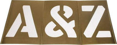 C.H. Hanson - 33 Piece, 12 Inch Character Size, Brass Stencil - Contains Letters - Makers Industrial Supply