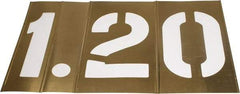 C.H. Hanson - 13 Piece, 10 Inch Character Size, Brass Stencil - Contains Numbers - Makers Industrial Supply