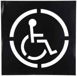 C.H. Hanson - 15 Inch Diameter Characters, Handicap Symbol, Plastic Stencil - 20 x 20 Inch Overall Size - Makers Industrial Supply