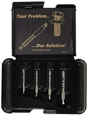 Alden - 4 Piece Screw Extractor/Drill Set - 17/64" Drive, Wooden Box - Makers Industrial Supply