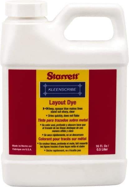 Starrett - Blue Layout Fluid - 16 Ounce Can - Makers Industrial Supply