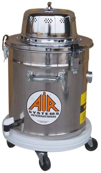 AIR Systems - 5 Gal, Stainless Steel Tank, Dry, Toxic Dust Vacuum Cleaner - 1.3 hp, 7.5 Amps - Makers Industrial Supply