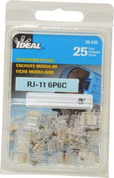 Ideal - 6 Position, Cat5e Modular Plug - Round Cable Compatible - Makers Industrial Supply