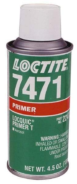 Loctite - 4.5 Fluid Ounce Aerosol, Amber, Liquid Primer - Series 7471, Hand Tool Removal - Makers Industrial Supply