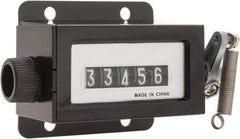 Value Collection - 5 Digit Mechanical & Digital Display Counter - Rotary Knob Reset - Makers Industrial Supply