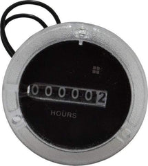 Trumeter - 6 Digit Wheel Display Hour Meter - No Reset - Makers Industrial Supply