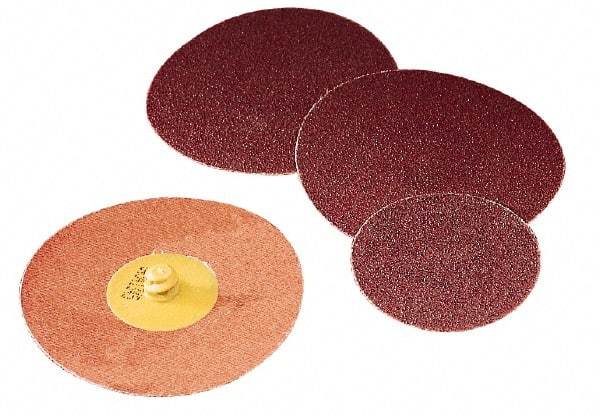 3M - 3" Disc Diam, 80 Grit, Zirconia Alumina Quick Change Disc - Type S Attaching System, Coated, Black, Medium Grade, 20,000 RPM, 501C Series - Makers Industrial Supply