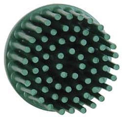 3M - 1" 50 Grit Ceramic Straight Disc Brush - Coarse Grade, Type R Quick Change Connector, 5/8" Trim Length - Makers Industrial Supply