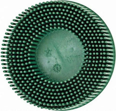 3M - 3" 50 Grit Ceramic Tapered Disc Brush - Coarse Grade, Type R Quick Change Connector, 5/8" Trim Length - Makers Industrial Supply