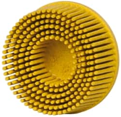 3M - 2" 80 Grit Ceramic Tapered Disc Brush - Medium Grade, Type R Quick Change Connector, 5/8" Trim Length - Makers Industrial Supply