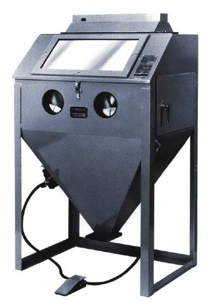 Econoline - 32" Wide x 63" High x 25" Deep Sandblasting Cabinet - Working Dimensions 30" Wide x 22" High x 23" Deep - Makers Industrial Supply