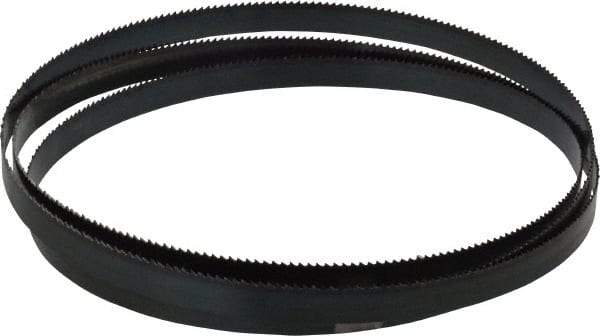 Starrett - 10 TPI, 5' 8-1/2" Long x 1/2" Wide x 0.025" Thick, Welded Band Saw Blade - Carbon Steel, Toothed Edge, Raker Tooth Set, Flexible Back, Contour Cutting - Makers Industrial Supply