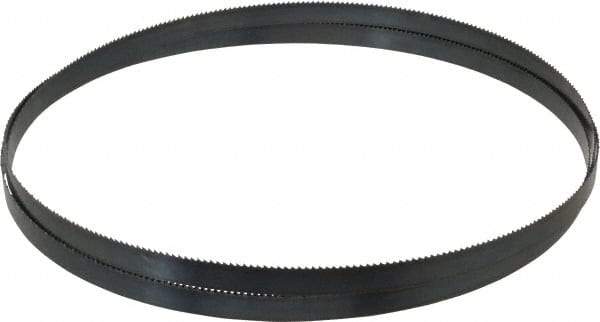 Starrett - 10 TPI, 8' Long x 1/2" Wide x 0.025" Thick, Welded Band Saw Blade - Carbon Steel, Toothed Edge, Raker Tooth Set, Flexible Back, Contour Cutting - Makers Industrial Supply