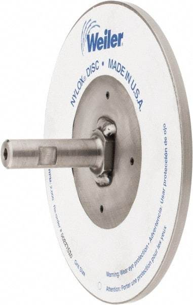 Weiler - 7/8" Arbor Hole to 3/4" Shank Diam Drive Arbor - For 8" Weiler Disc Brushes - Makers Industrial Supply