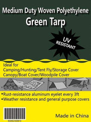 Value Collection - 60' Long x 40' Wide Polyethylene Tarp & Dust Cover - Green, 9 to 10 mil Thickness - Makers Industrial Supply