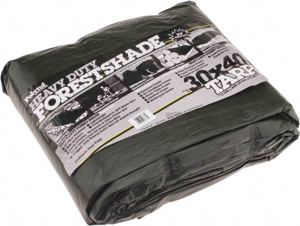 Value Collection - 40' Long x 30' Wide Polyethylene Tarp & Dust Cover - Green, 9 to 10 mil Thickness - Makers Industrial Supply