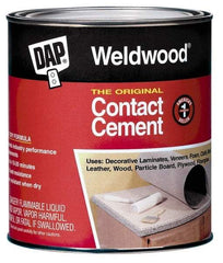 DAP - 1 Gal Can Tan Contact Adhesive - 15 min Working Time, Bonds to Cardboard, Concrete, Metal, Paper, Particle Board, Rubber & Wood - Makers Industrial Supply