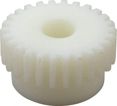 Poly Hi Solidur - 16 Pitch, 1-5/8" Pitch Diam, 1-3/4" OD, 26 Tooth Spur Gear - 1/2" Face Width, 1/2" Bore Diam, 1-7/16" Hub Diam, 14.5° Pressure Angle, Nylon - Makers Industrial Supply