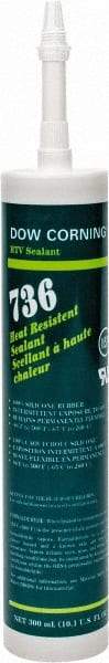 Dow Corning - 10.1 oz Cartridge Red RTV Silicone Joint Sealant - -85 to 500°F Operating Temp, 17 min Tack Free Dry Time, 24 hr Full Cure Time, Series 736 - Makers Industrial Supply