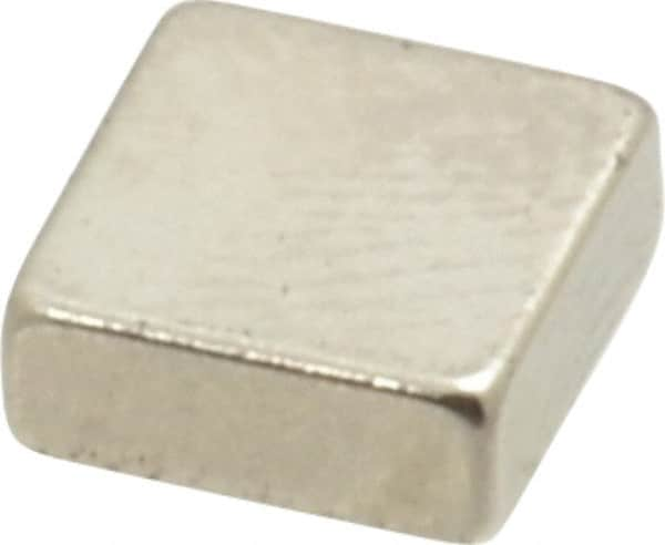 Eclipse - 2.2 Lb Max Holding Capacity Neodymium Rare Earth Block Magnet - 1/4" Long x 1/4" Wide x 0.1" High, 248°F Max Operating Temp - Makers Industrial Supply