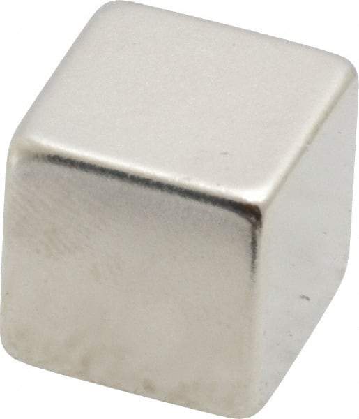 Eclipse - 4.4 Lb Max Holding Capacity Neodymium Rare Earth Block Magnet - 1/2" Long x 1/2" Wide x 1/2" High, 248°F Max Operating Temp - Makers Industrial Supply