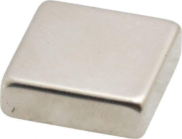 Eclipse - 16.5 Lb Max Holding Capacity Neodymium Rare Earth Block Magnet - 3/4" Long x 3/4" Wide x 1/4" High, 248°F Max Operating Temp - Makers Industrial Supply