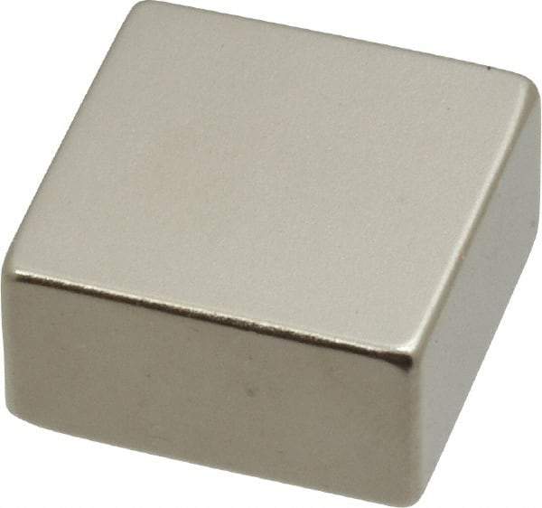 Eclipse - 43.9 Lb Max Holding Capacity Neodymium Rare Earth Block Magnet - 1" Long x 1" Wide x 1/2" High, 248°F Max Operating Temp - Makers Industrial Supply