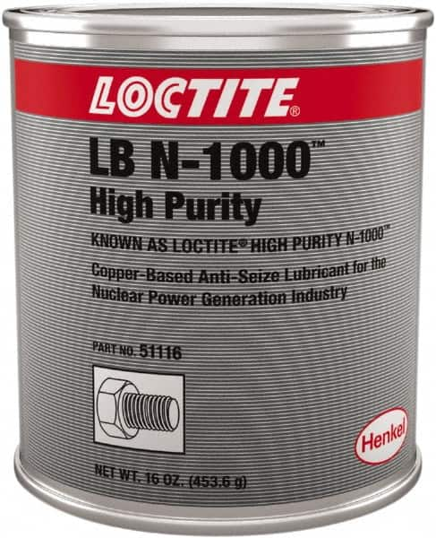 Loctite - 1 Lb Can High Purity Anti-Seize Lubricant - Copper, 1,800°F, Copper - Makers Industrial Supply