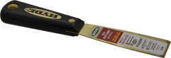 Hyde Tools - 1-1/4" Wide Brass Putty Knife - Stiff, Nylon Handle, 7.6" OAL - Makers Industrial Supply