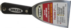 Hyde Tools - 3" Wide Steel Putty Knife - Flexible, Nylon Handle - Makers Industrial Supply