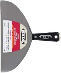 Hyde Tools - 10" Wide Carbon Steel Taping Knife - Flexible, Hammerhead Nylon Handle, 8-3/8" OAL - Makers Industrial Supply