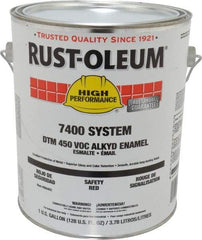 Rust-Oleum - 1 Gal Safety Red Gloss Finish Industrial Enamel Paint - Interior/Exterior, Direct to Metal, <450 gL VOC Compliance - Makers Industrial Supply