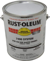 Rust-Oleum - 1 Gal Safety Blue Gloss Finish Industrial Enamel Paint - Interior/Exterior, Direct to Metal, <450 gL VOC Compliance - Makers Industrial Supply