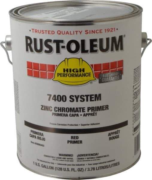 Rust-Oleum - 1 Gal Red Alkyd Enamel Primer - 230 to 435 Sq Ft/Gal, <450 gL Content, Direct to Metal, Quick Drying - Makers Industrial Supply