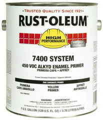 Rust-Oleum - 1 Gal Yellow Rust Inhibitive Primer - 230 to 435 Sq Ft/Gal, <450 gL Content, Direct to Metal, Quick Drying - Makers Industrial Supply