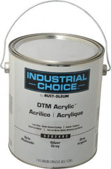 Rust-Oleum - 1 Gal Silver Gray Semi Gloss Finish Alkyd Enamel Paint - Interior/Exterior, Direct to Metal, <250 gL VOC Compliance - Makers Industrial Supply