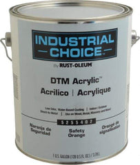 Rust-Oleum - 1 Gal Safety Orange Semi Gloss Finish Alkyd Enamel Paint - Interior/Exterior, Direct to Metal, <250 gL VOC Compliance - Makers Industrial Supply