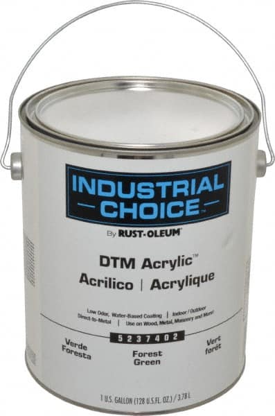 Rust-Oleum - 1 Gal Forest Green Semi Gloss Finish Alkyd Enamel Paint - Interior/Exterior, Direct to Metal, <250 gL VOC Compliance - Makers Industrial Supply