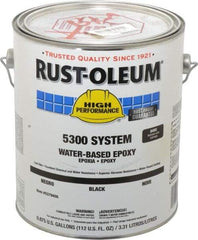 Rust-Oleum - 1 Gal High Gloss Black Water-Based Epoxy - 200 to 350 Sq Ft/Gal Coverage, <250 g/L VOC Content - Makers Industrial Supply