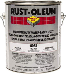 Rust-Oleum - 1 Gal High Gloss Tile Red Water-Based Epoxy - 200 to 350 Sq Ft/Gal Coverage, <250 g/L VOC Content - Makers Industrial Supply