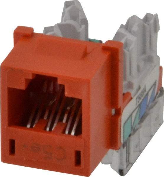 Hubbell - 8 Position, Cat5e Modular Jack - CSA Certified, RoHS Compliant, UL Listed - Makers Industrial Supply