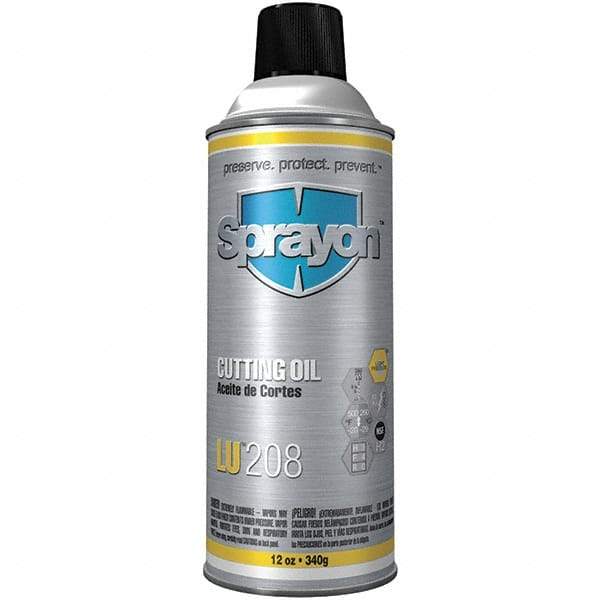 Sprayon - Sprayon, 12 oz Aerosol Cutting Fluid - Straight Oil, For Broaching, Cutting, Drilling, Grinding, Machining, Sawing, Threading - Makers Industrial Supply