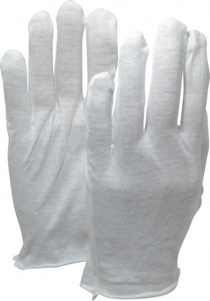 PRO-SAFE - Size Universal Cotton General Protection Work Gloves - For Inspection, Uncoated, Slip-On Cuff, Full Fingered, White, Paired - Makers Industrial Supply