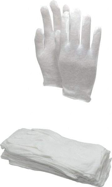 PRO-SAFE - Cotton General Protection Work Gloves - For Inspection, Uncoated, Slip-On Cuff, Full Fingered, White, Paired - Makers Industrial Supply