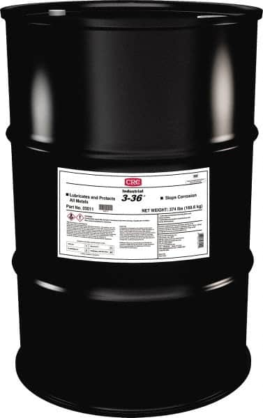 CRC - 55 Gal Drum Nondrying Film Penetrant/Lubricant - Blue/Green & Clear, -50°F to 250°F, Food Grade - Makers Industrial Supply