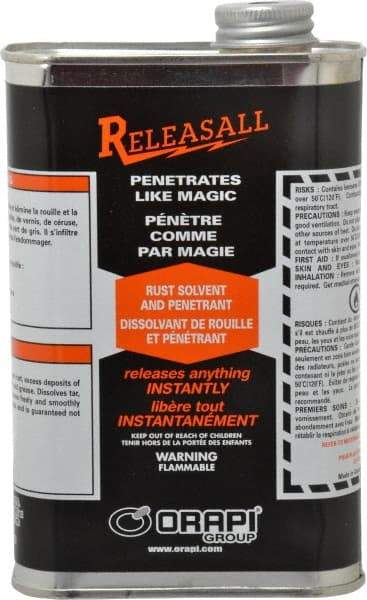 Releasall - 16 oz Rust Solvent/Penetrant - Comes in Can - Makers Industrial Supply