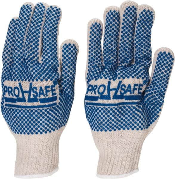 PRO-SAFE - Size L (9) PVC Coated Cotton Blend Work Gloves - For General Purpose, Fully Coated, Knit Wrist Cuff, Blue, Paired - Makers Industrial Supply